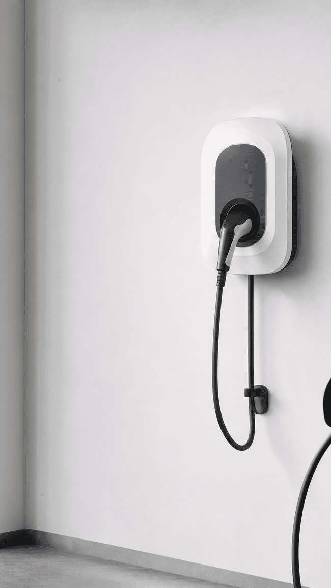 Borne de recharge wallbox installée dans un garage résidentiel à Marseille par PC Plomberie, électricien certifié IRVE